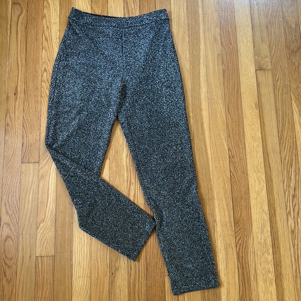 H&M Black and Sliver Pants Sz S